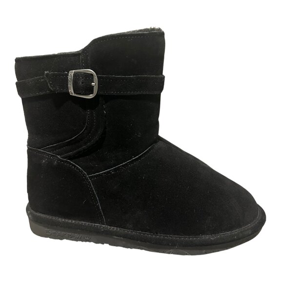 Women's Black Buckle BearPaw Boots Size 10 - Picture 4 of 10